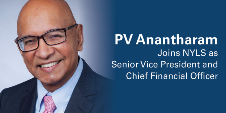 PV Anantharam joins NYLS as Senior Vice President and Chief Financial Officer