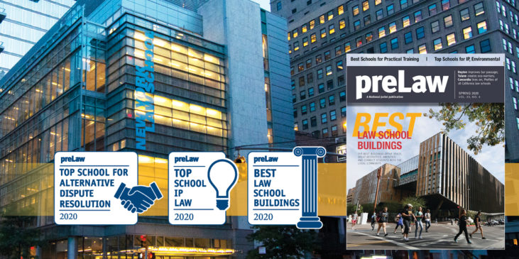 preLaw magazine top law school for ADR, IP Law, and Best Buildings 2020