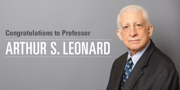 Congratulations to Professor Arthur S. Leonard