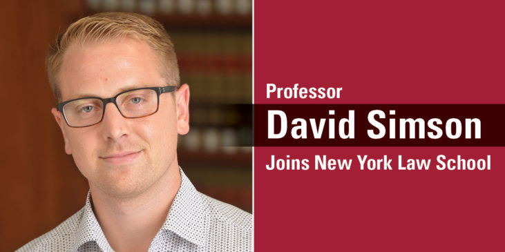 Professor David Simson Joins New York Law School