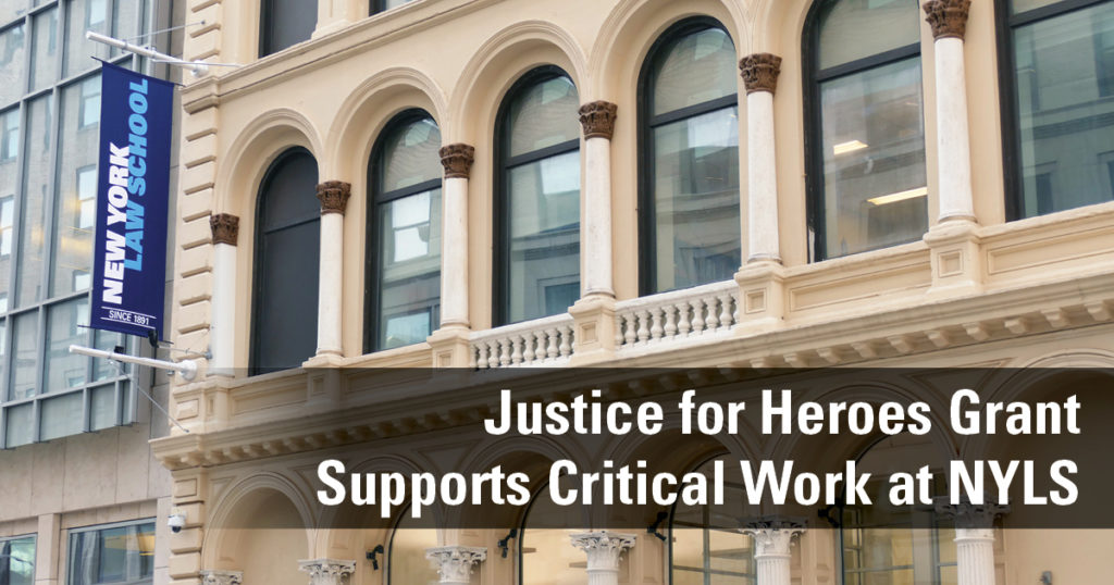 Justice for Heroes Grant Supports Clinical Work at NYLS
