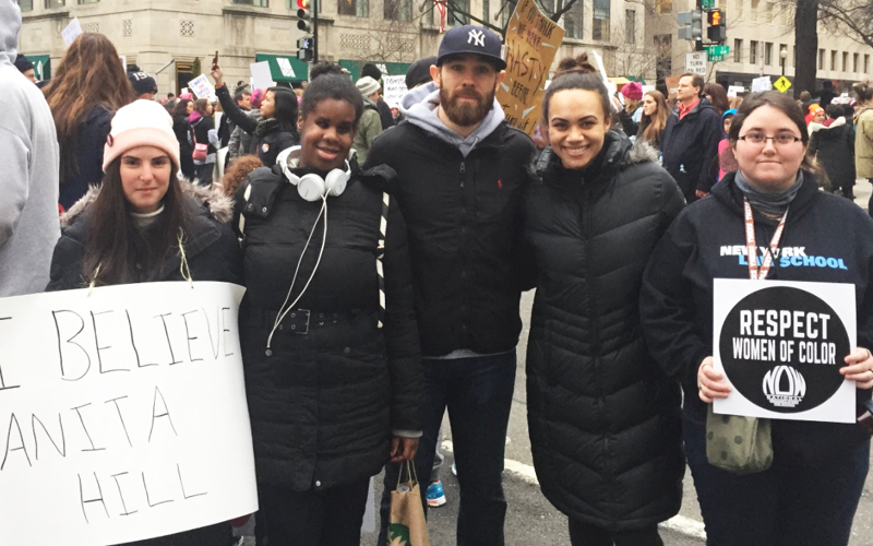 NYLS students at the Women’s March in Washington D.C.