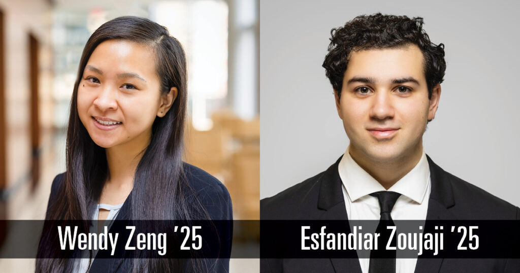 Wendy Zeng and Esfandiar Zoujaji