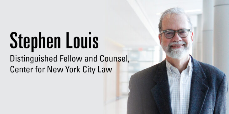Stephen Louis, Distinguished Fellow and Counsel, Center for New York City Law