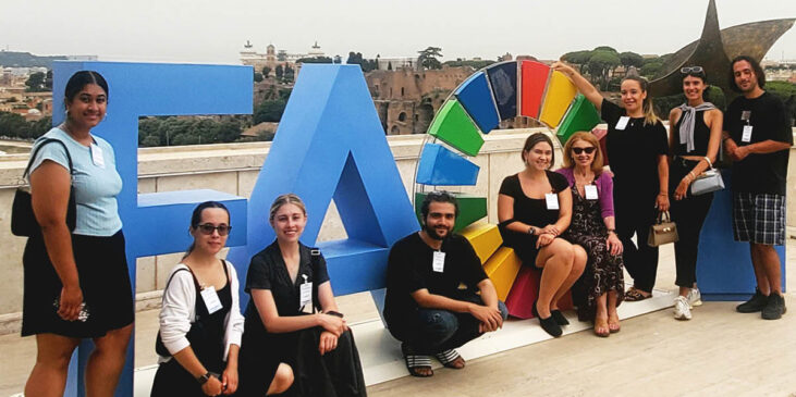 Professor Lynn Su and NYLS students in Rome