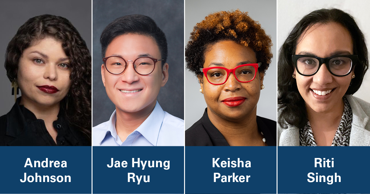 Andrea Johnson, Jae Hyung Ryu, Keisha Parker, Riti Singh