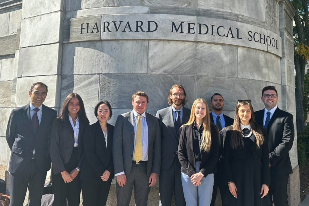 Professor Falati, Juliana Recchia ’26, Christine Park ’26, Daniel Bonaventura ’26, Eric Siletzky ’26, Brooke Fulmer ’26, Ismael Mamdu ’26, Daria Denisenko ’26, and Jack Rucigay ’25