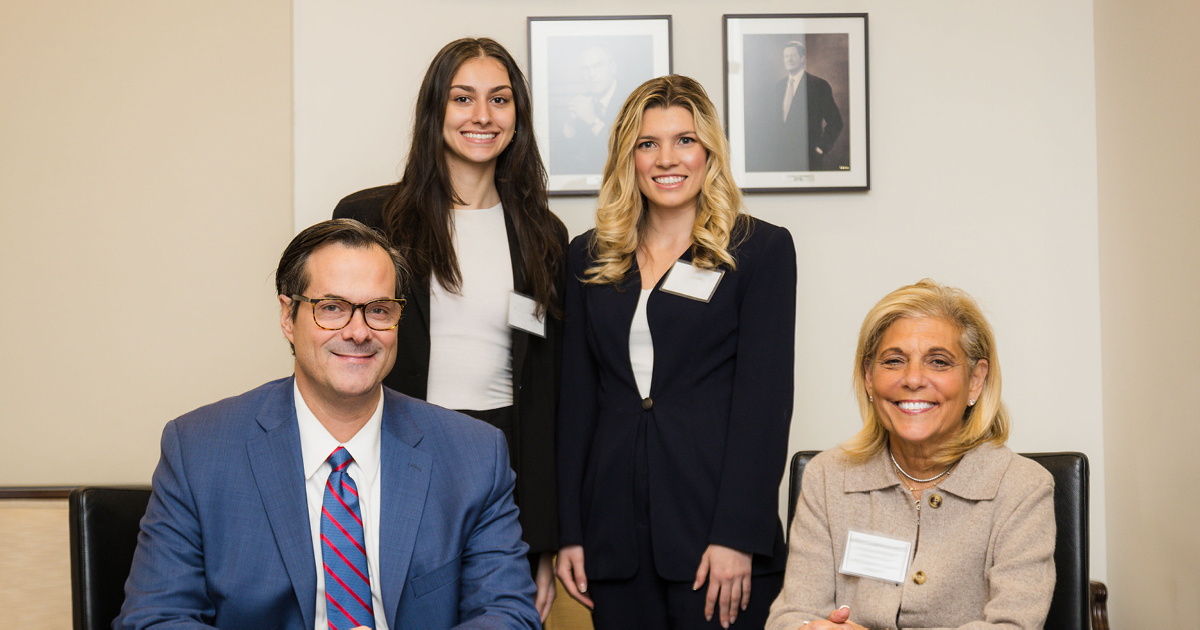 Anthony Crowell and Meryl Fiedler Lieberman with the First Generation Professionals Leaders