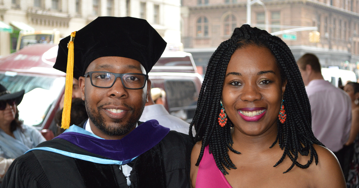 Tarrian Ellis and his wife, Nicole