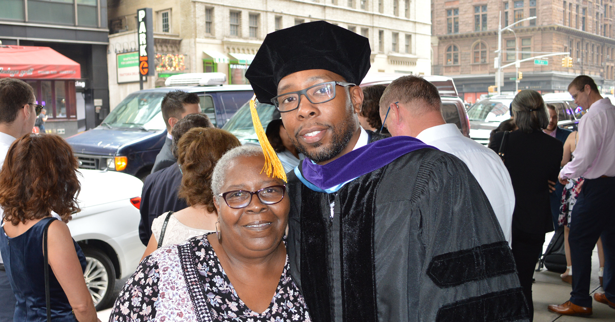 Tarrian Ellis and his mother