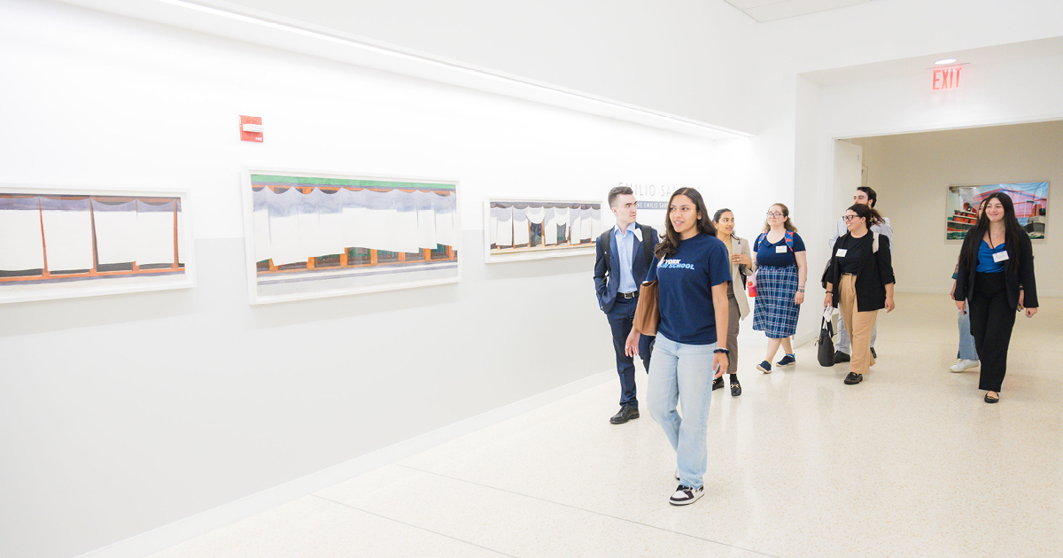 New York law School students touring campus