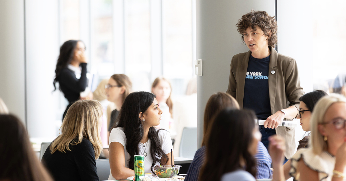 New York Law School student during 2025 orientation