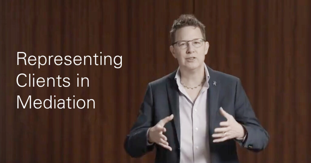 Representing clients in mediation