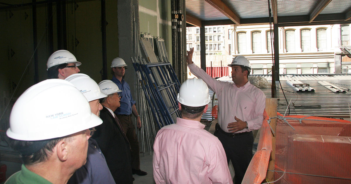 Tour of New York Law School during construction