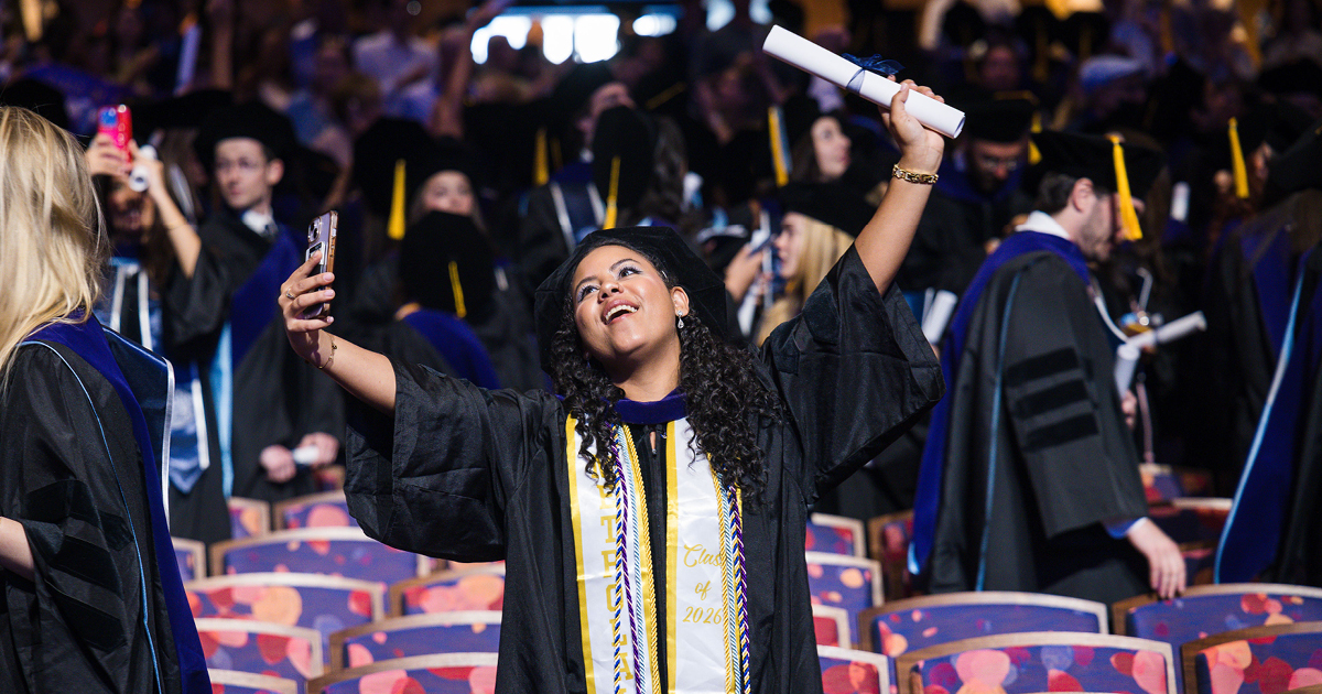 Graduate at New York Law School commencement