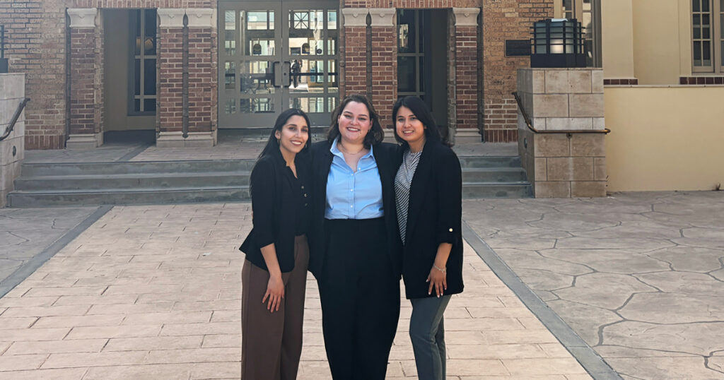 Jacqueline Zamora, Sam Walsh, and Sarah Lara