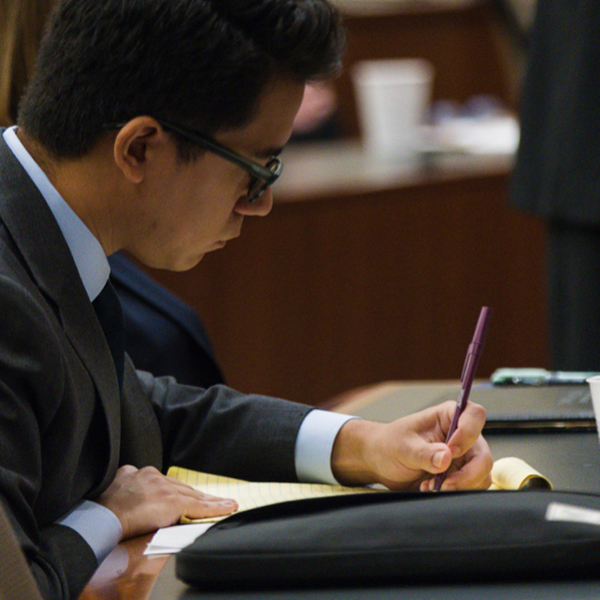 New York Law School student in class