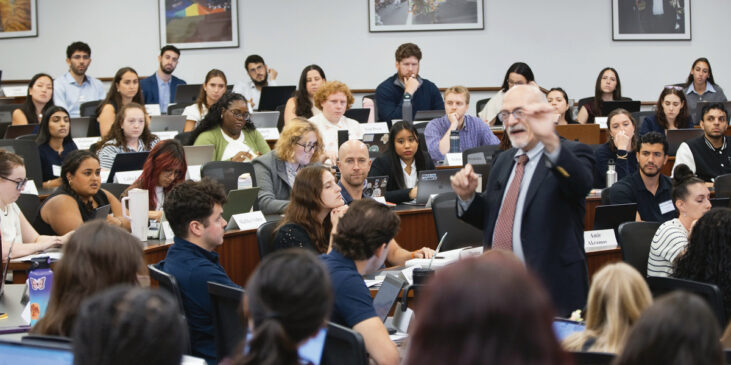 William LaPiana speaking at NYLS orientation