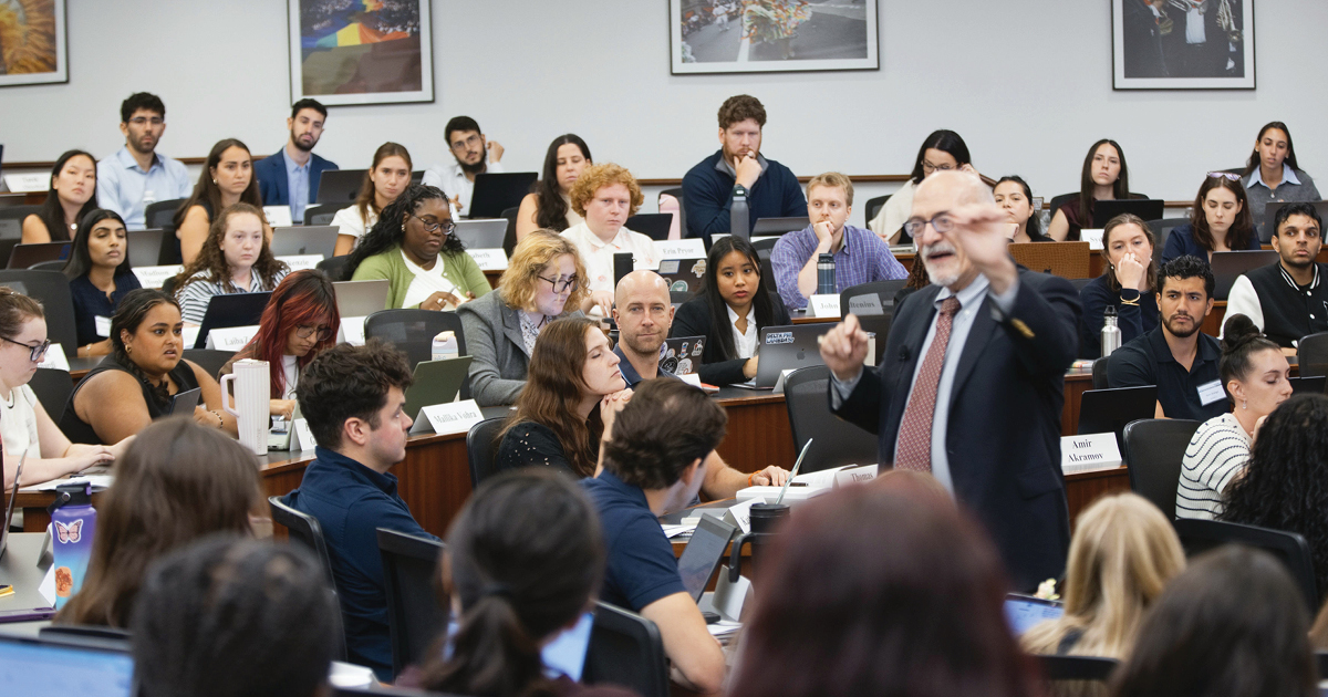 William LaPiana speaking at NYLS orientation
