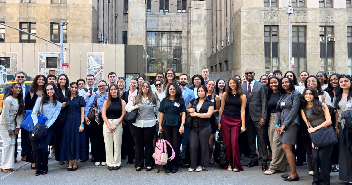 NYLS evening students at orientation