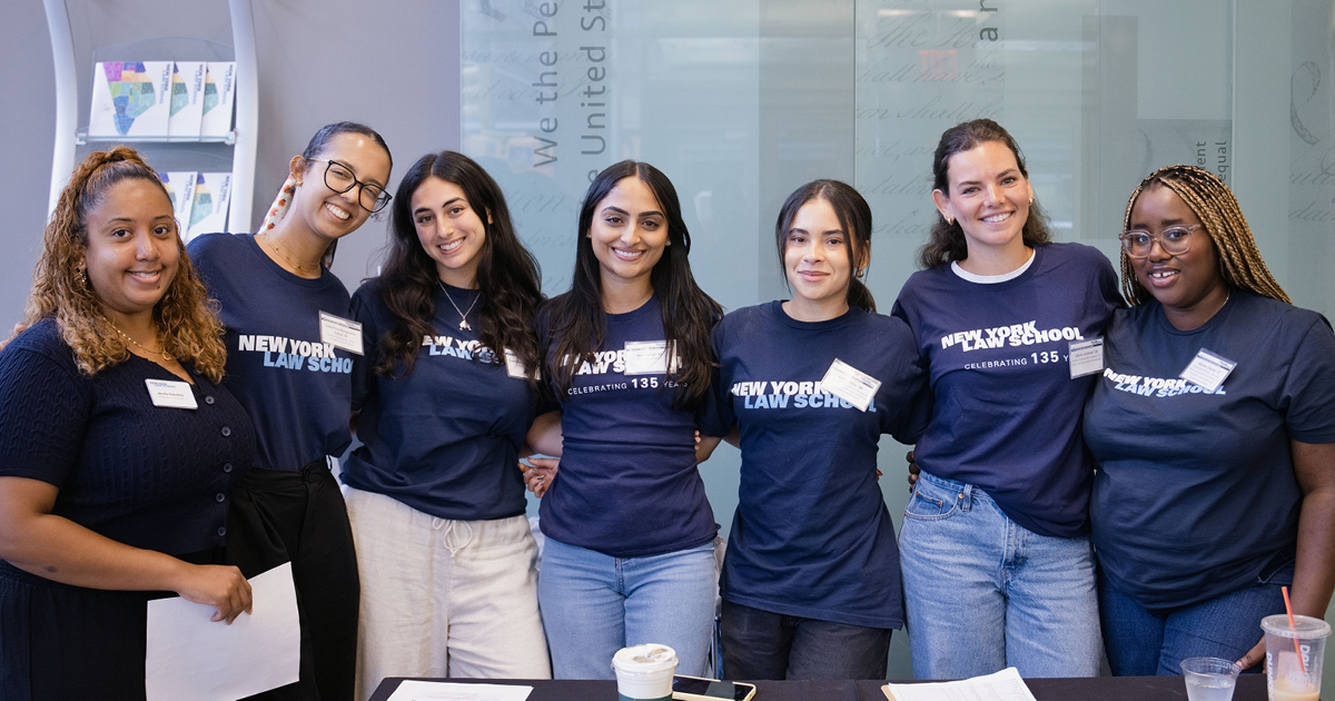 NYLS students at orientation