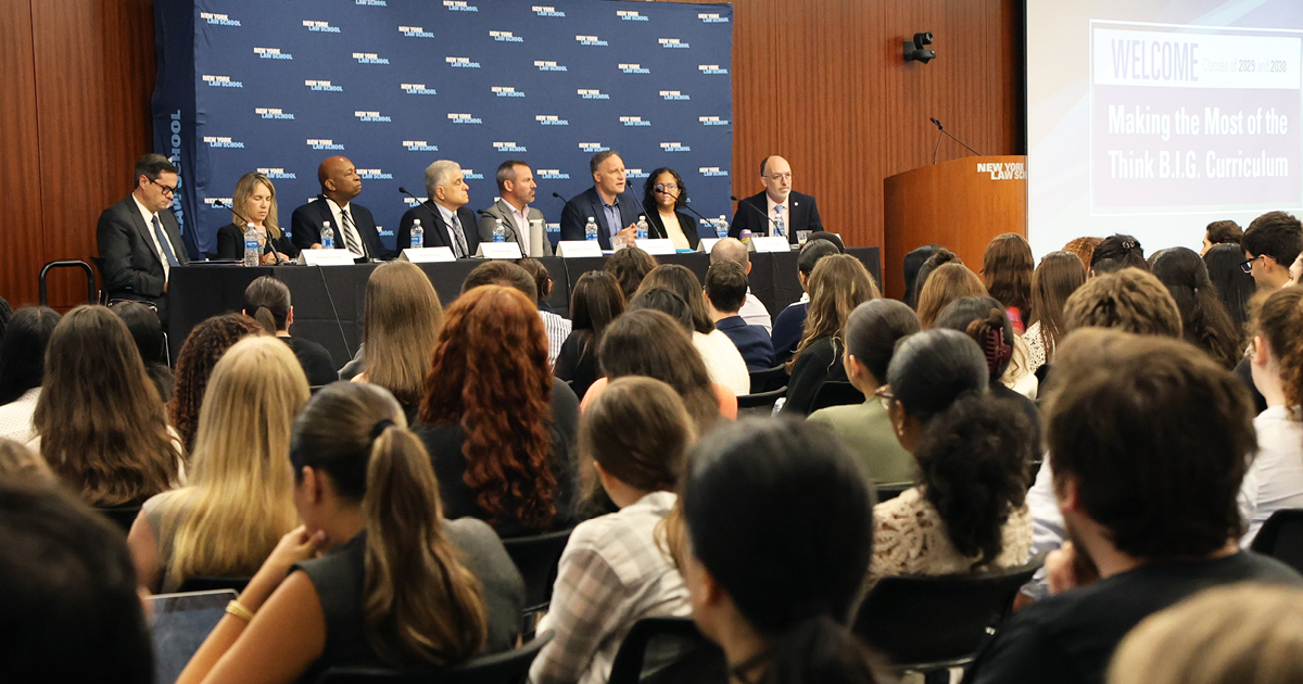 Think BIG panel during NYLS orientation
