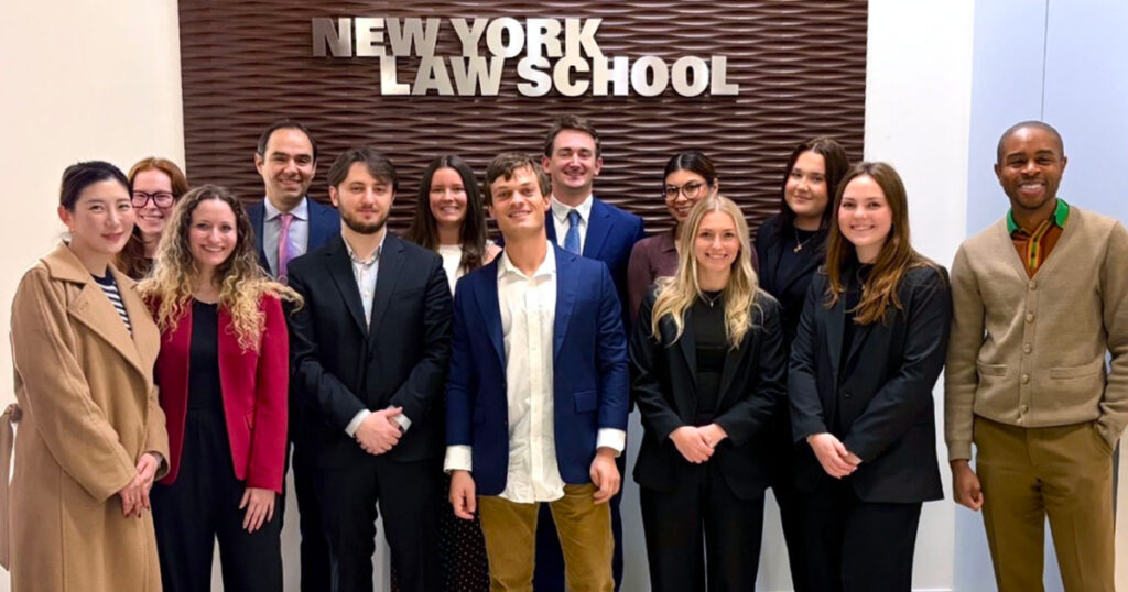 Sarah Lim, Corinne Gumpman, Julia Wert, Professor Seve Falati, Yianni Papageorgiou, Natalie Dworek, Duncan Jurkowitz, Christopher Ducey, Aleena Raza, Julia Buckley, Gabriela Ledwon, Lauren Behrens, and Clifford Bowens