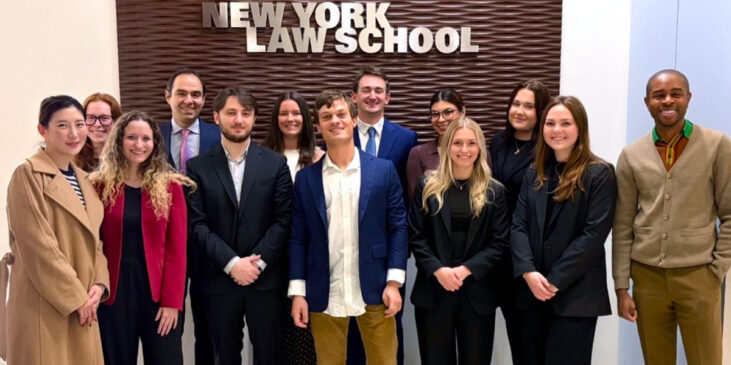 Sarah Lim, Corinne Gumpman, Julia Wert, Professor Seve Falati, Yianni Papageorgiou, Natalie Dworek, Duncan Jurkowitz, Christopher Ducey, Aleena Raza, Julia Buckley, Gabriela Ledwon, Lauren Behrens, and Clifford Bowens